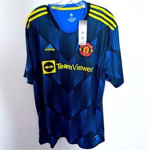 ADIDAS Aeroready Manchester Ronaldo 7 Blue Soccer Jersey 2021 3XL NWT